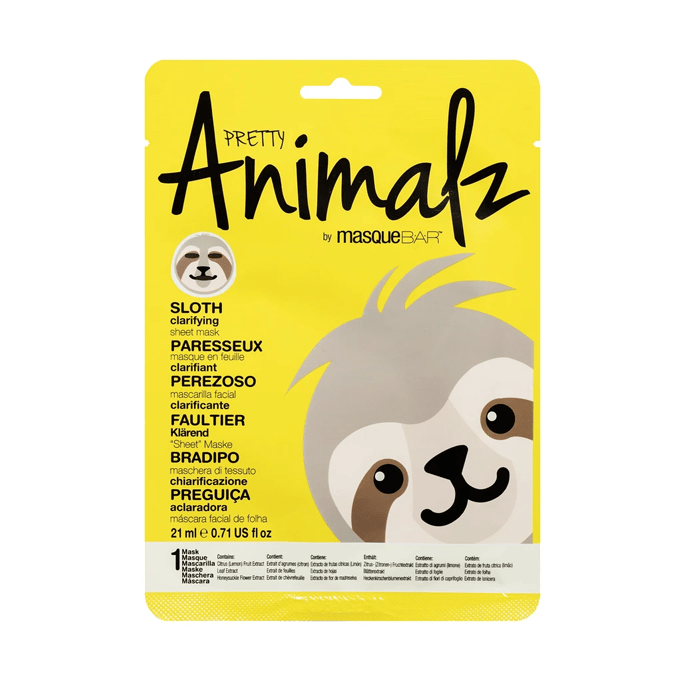 Pretty-Animalz-By-Masque-Bar-Sloth-Clarifying-Sheet-Mask-1-Mask